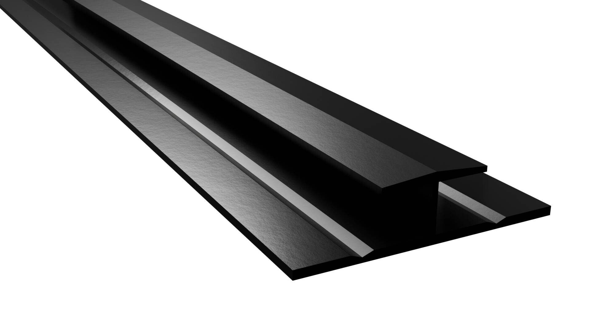 Zwischenschiene schwarz B/H/L: ca. 3x0,8x120 cm