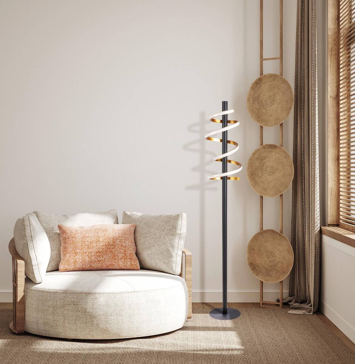 Näve Leuchten LED-Leuchten 2085658 gold Kunststoff Metall B/H/T: ca. 22x140x22 cm 1 Brennstellen