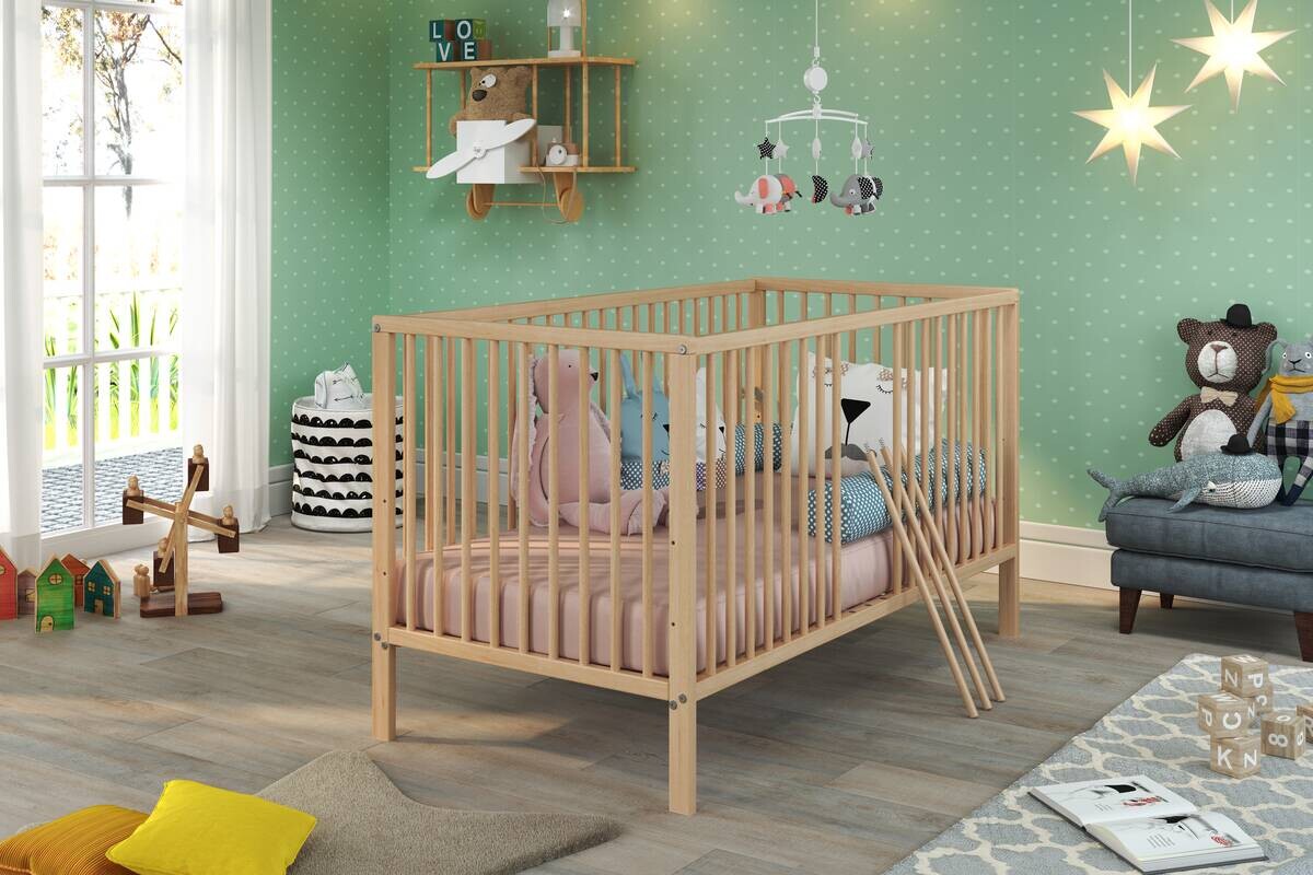 Babybett buche B/H/T: ca. 144x84x78 cm Liegefläche B/L: ca. 70x140 cm