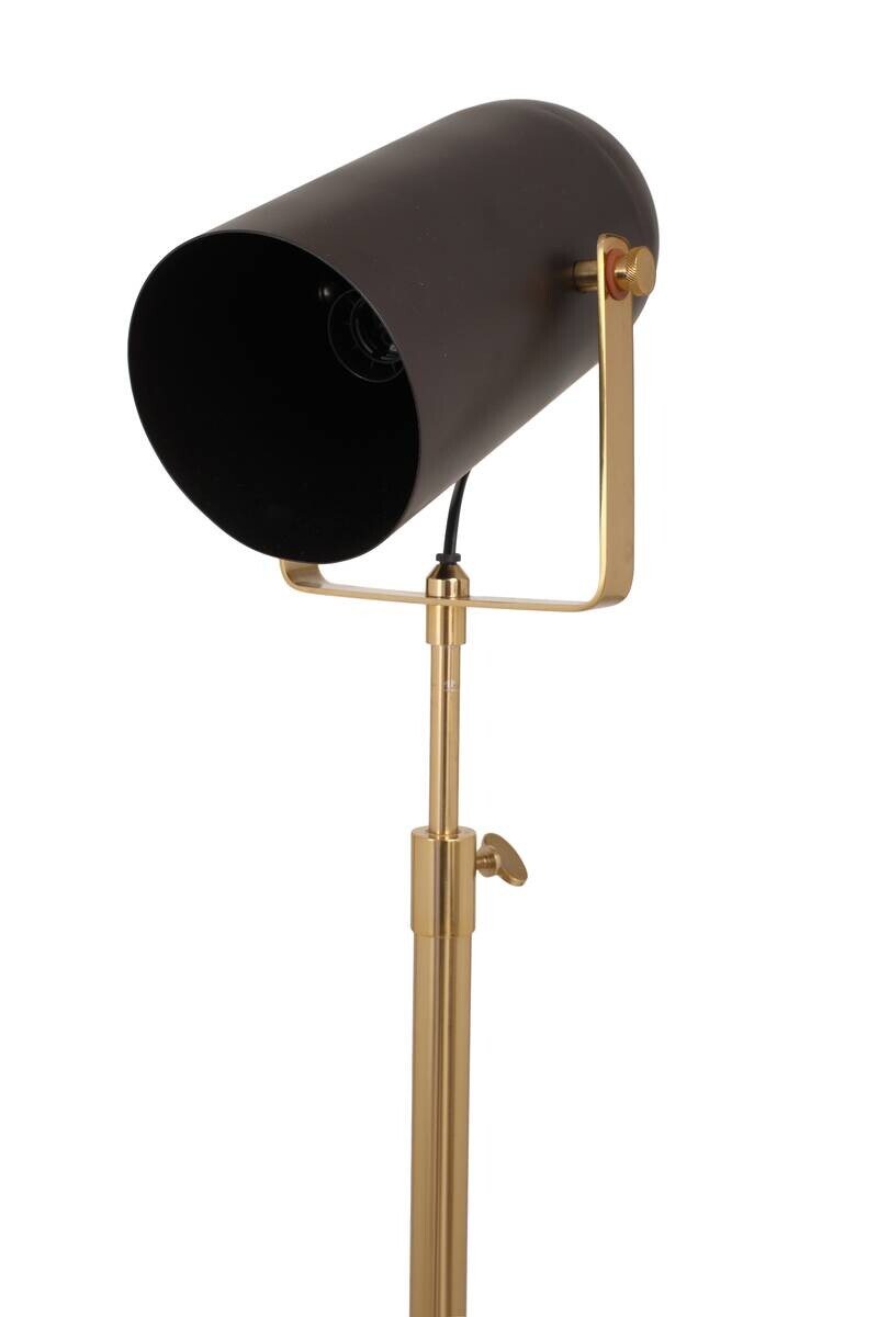 Kayoom Stehlampe gold schwarz Messing Stahl Eisen B/H/L: ca. 53x163x27 cm E27 1 Brennstellen