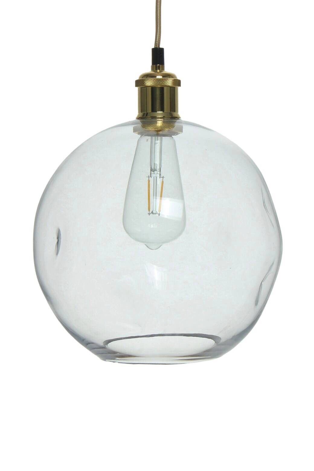 Kayoom Pendelleuchte klar Glas B/H/L: ca. 26x32x26 cm E27 1 Brennstellen