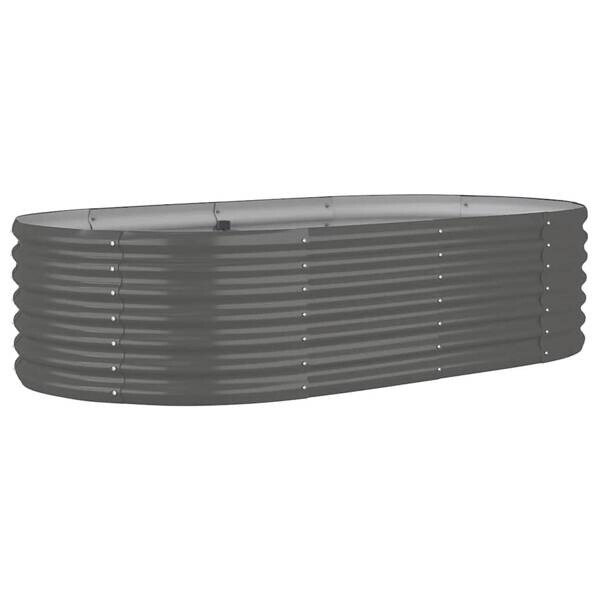 Hochbeet grau Stahl B/H/L: ca. 80x36x152 cm