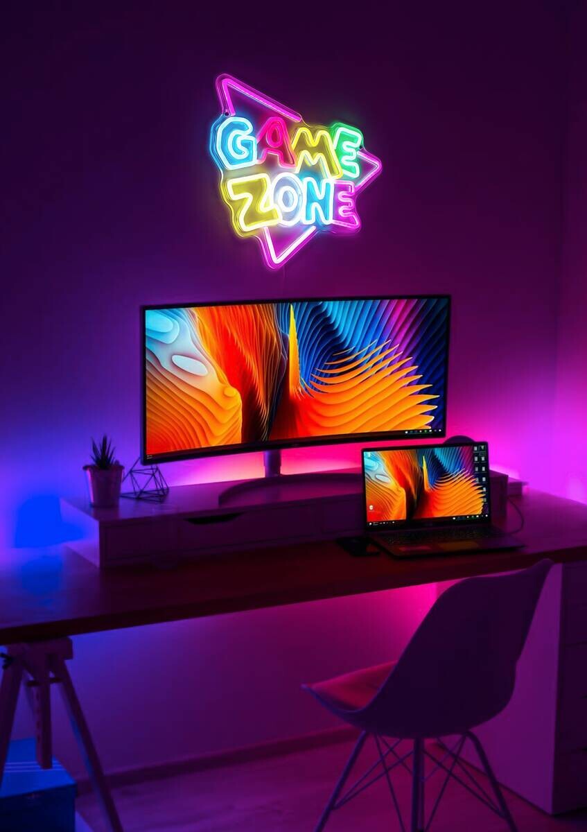 Nolo LED-Neon_Wandleuchte Zone Acryl B/H/L: ca. 34x1,6x35 cm