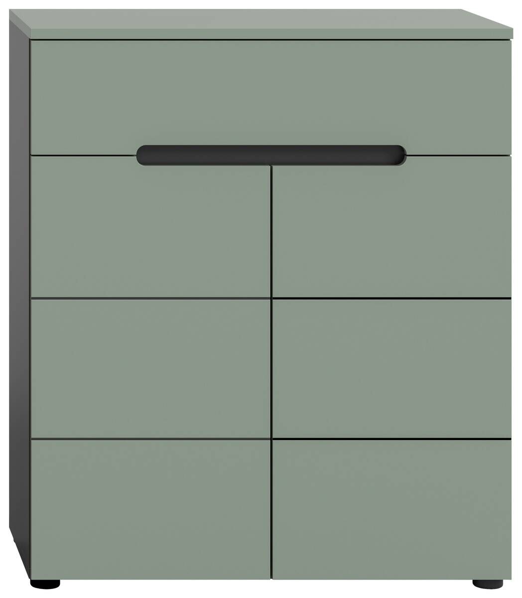 Schuhkommode Canu grün basaltgrau Nachbildung B/H/T: ca. 94x80x37 cm