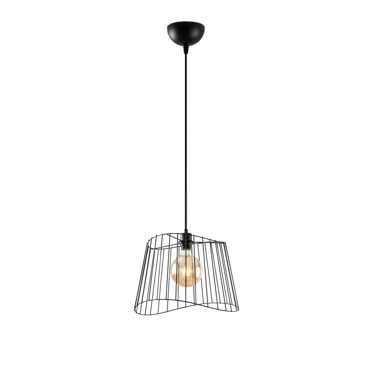 Opviq Pendelleuchte schwarz B/H/T: ca. 40x126x40 cm E27 1 Brennstellen