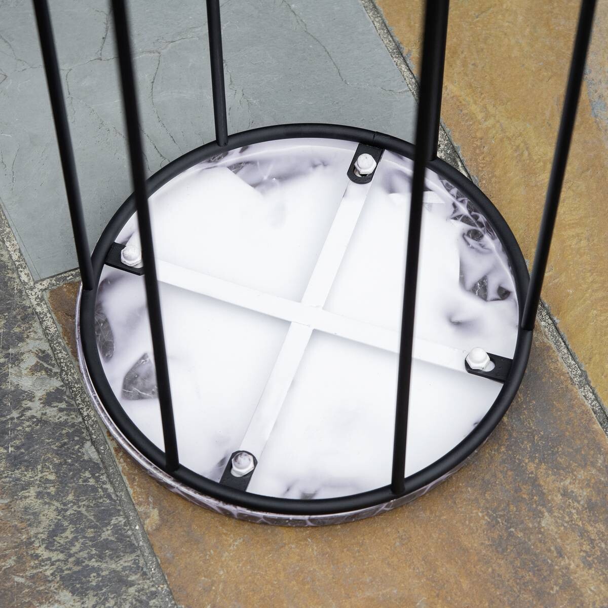 Outsunny Blumenständer schwarz Metall H/D: ca. 70x30 cm