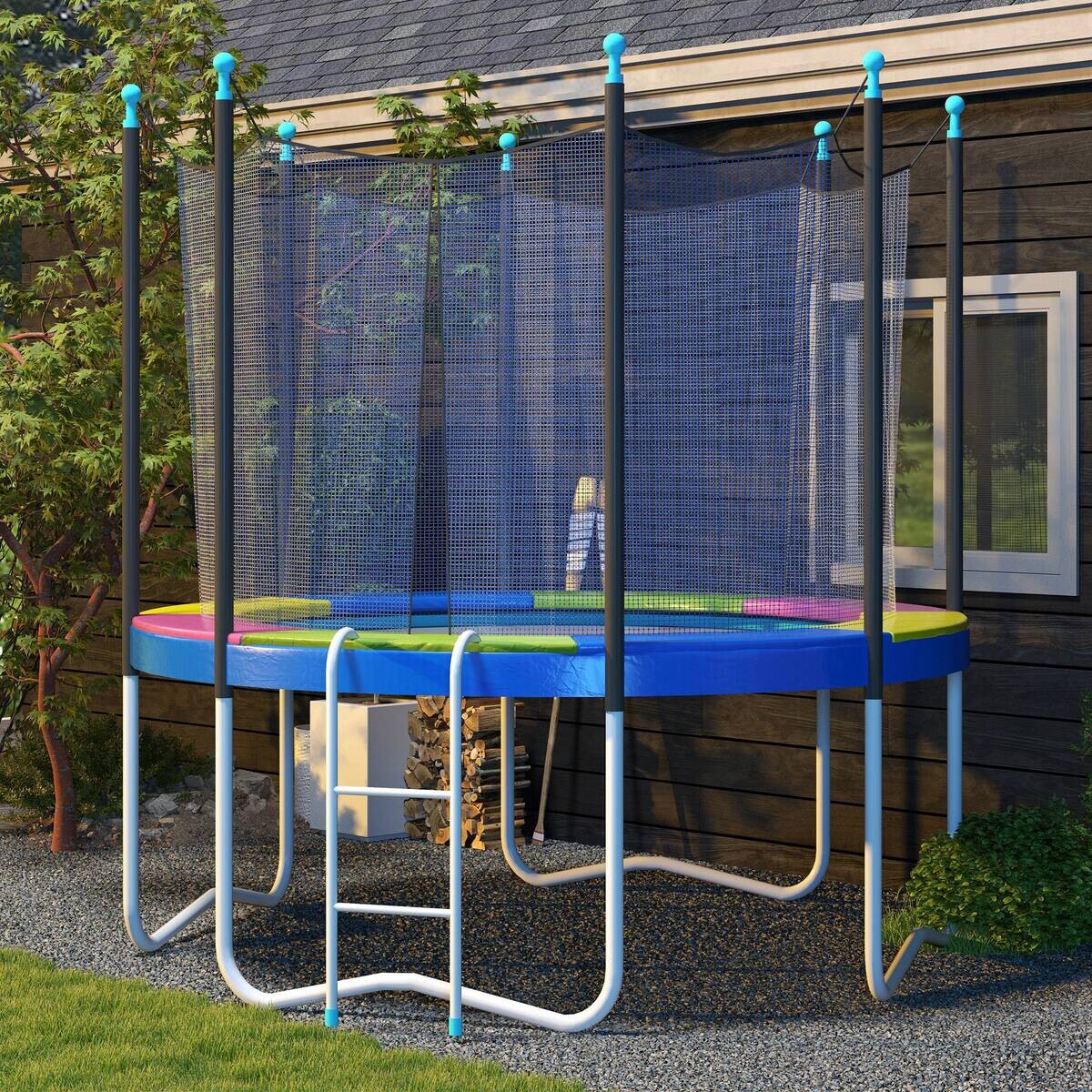 SPORTNOW Trampolin-Zubehör bunt B/H/L: ca. 305x305x30 cm