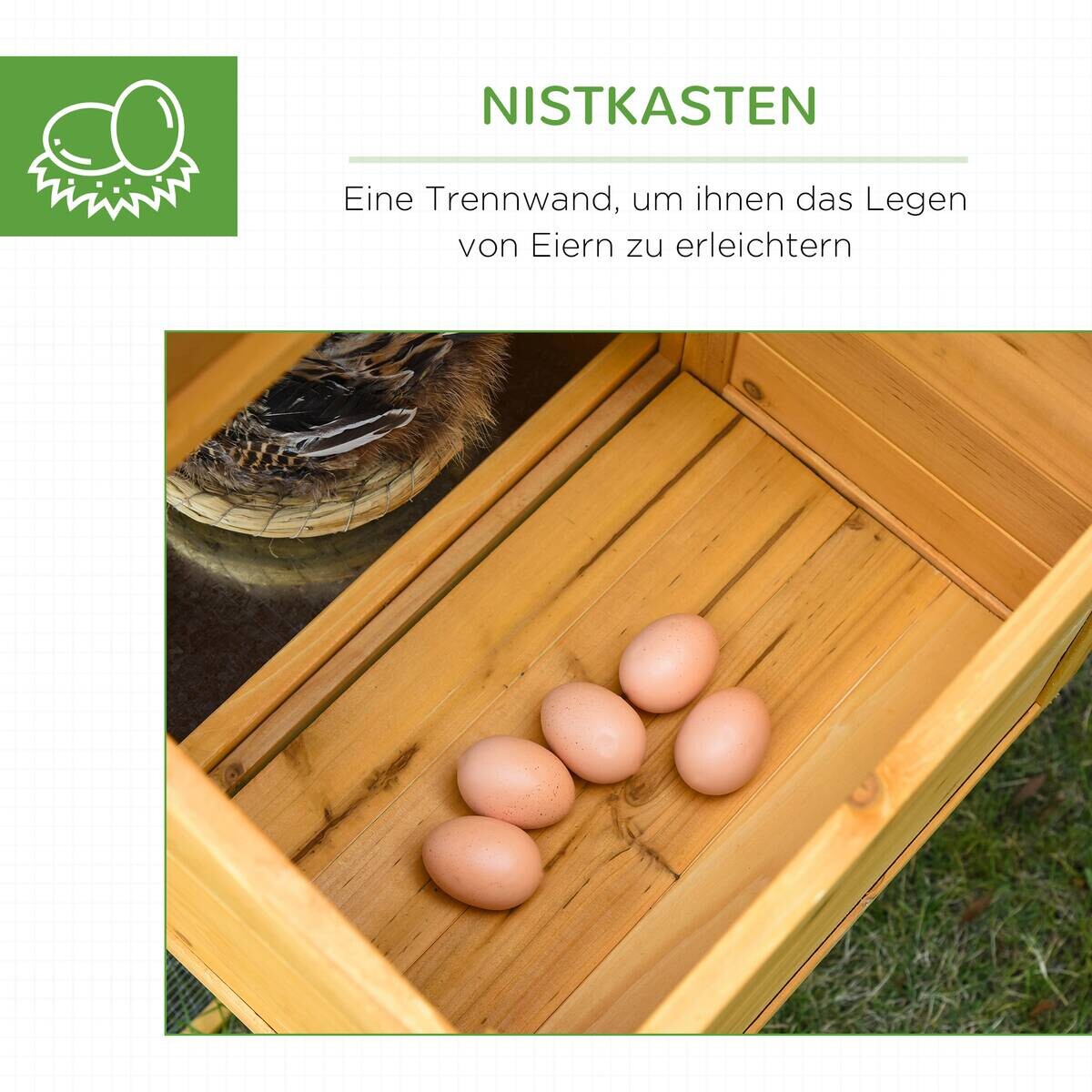 PawHut Stall grün Holz B/H/L: ca. 75x168x103 cm