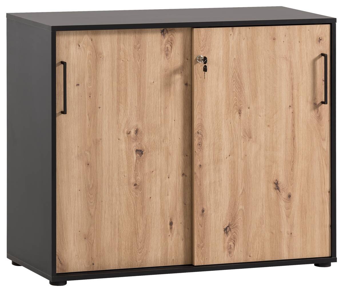 Schiebetürenschrank Aino Eiche B/H/T: ca. 100x83,6x41 cm