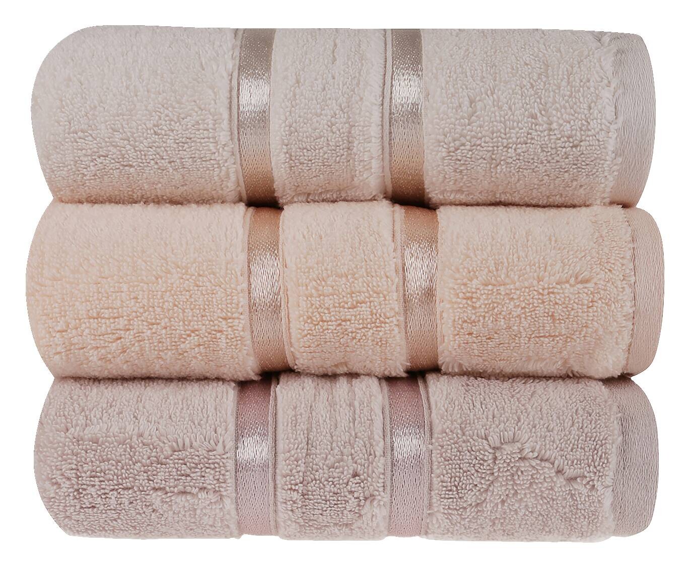Mijolnir Frottier-Set hellgelb helllila lachs 100% Baumwolle B/L: ca. 50x90 cm