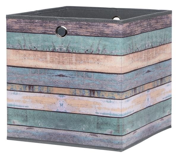 Motivbox Wood bunt anthrazit B/H/T: ca. 32x32x32 cm