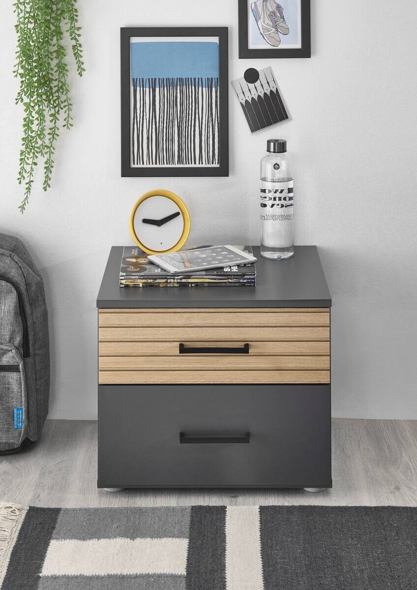 Nachtkonsole Laurie Graphit B/H/T: ca. 46x39x41 cm