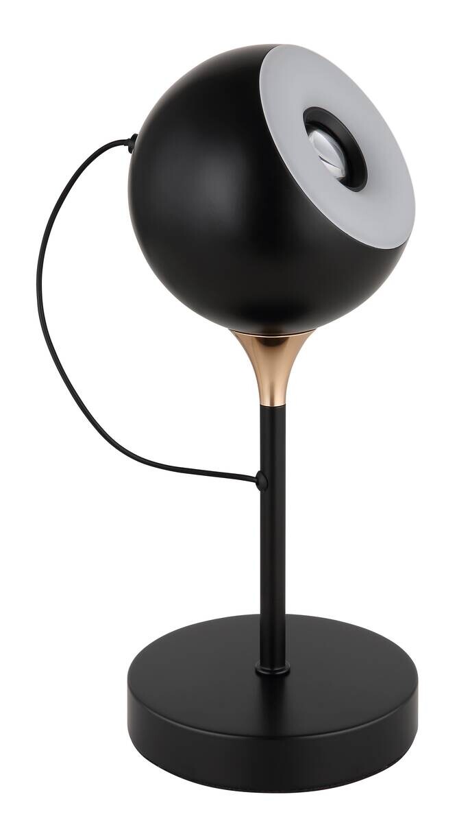 GLOBO Tischleuchte mattschwarz gold Metall H/D: ca. 28,5x13 cm 1 Brennstellen