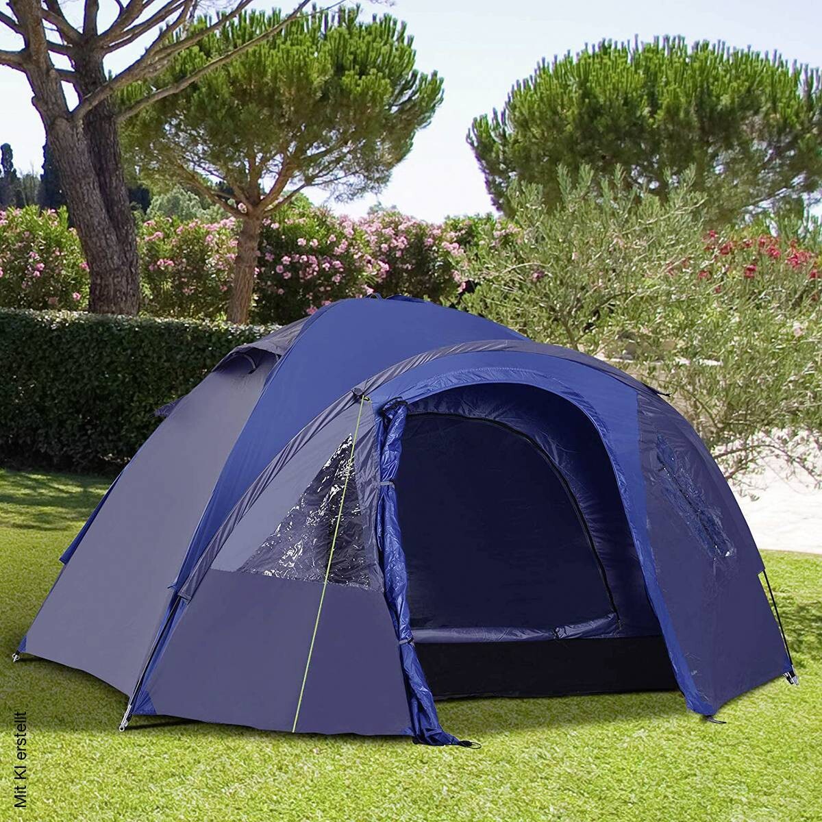 Outsunny Doppelwandzelt blau Kunststoff B/H/L: ca. 300x130x250 cm