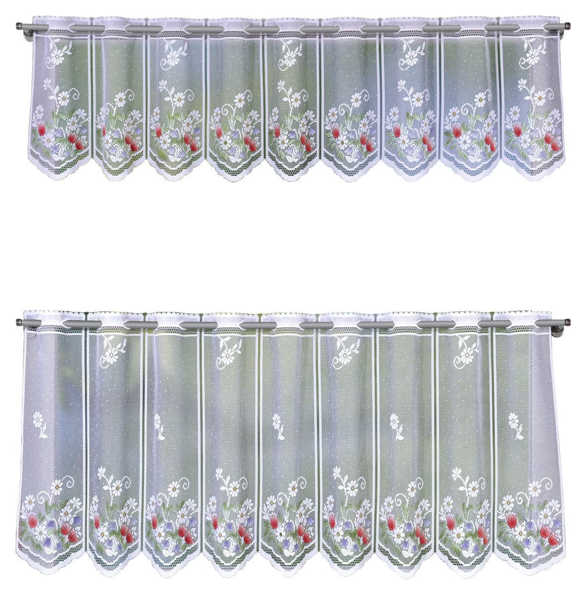 POCOline Scheibengardine Devin bunt 100% Polyester B/L: ca. 140x45 cm