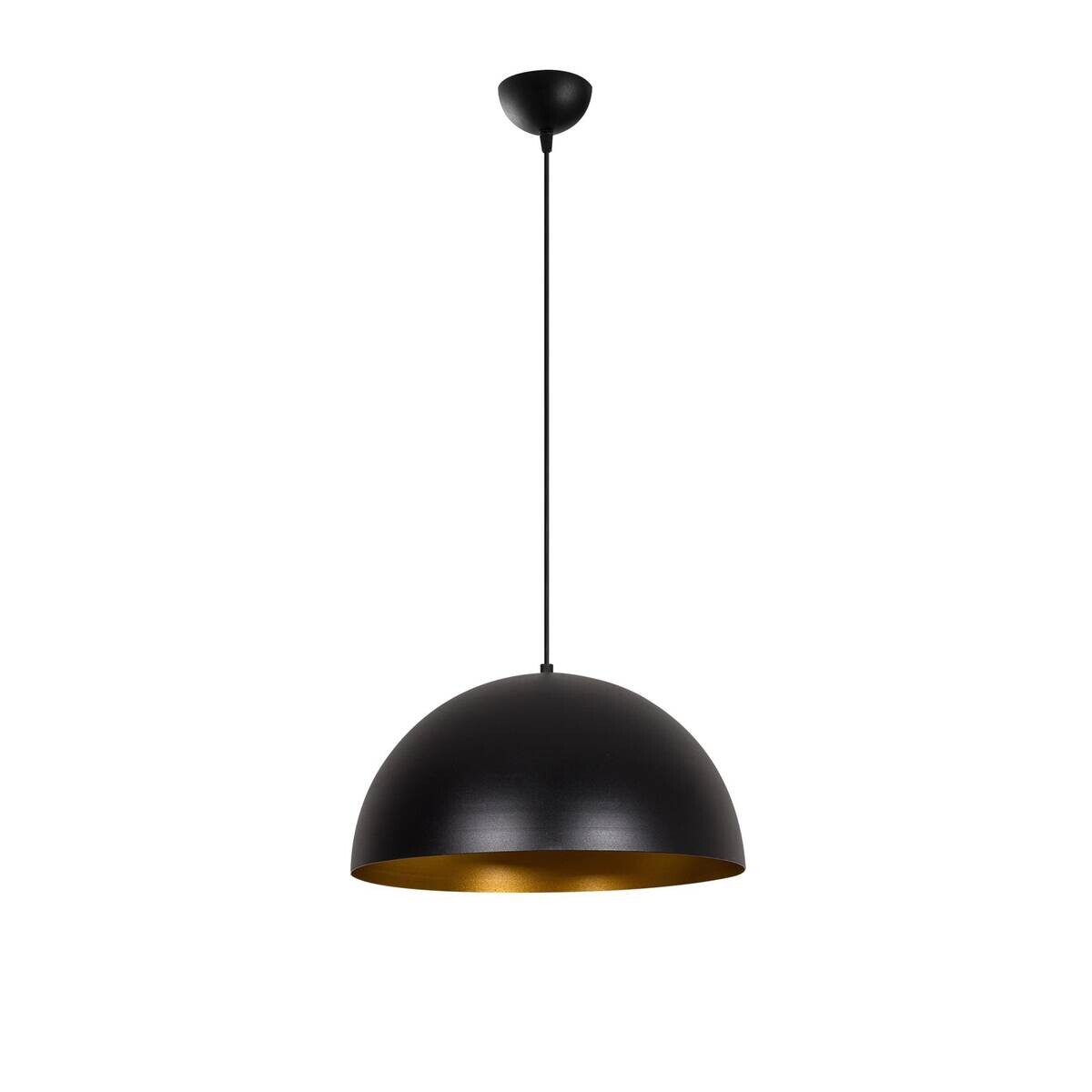 Opviq Pendelleuchte Sivani schwarz gold Eisen B/H/T/L/D: ca. 40x116x40x40x40 cm E27 1 Brennstellen