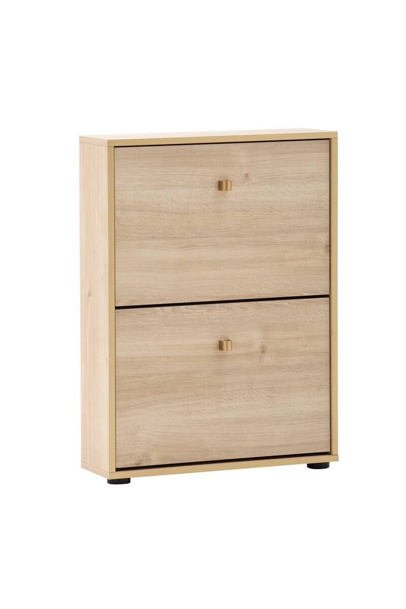Schuhkipper Flora, 2er Eiche Nachbildung B/H/T: ca. 59,8x83,2x19,55 cm