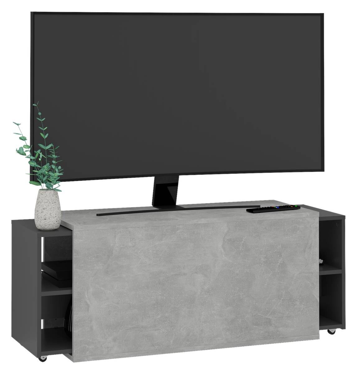 TV-Lowboard Beton Optik anthrazit B/H/T: ca. 110x49x40 cm