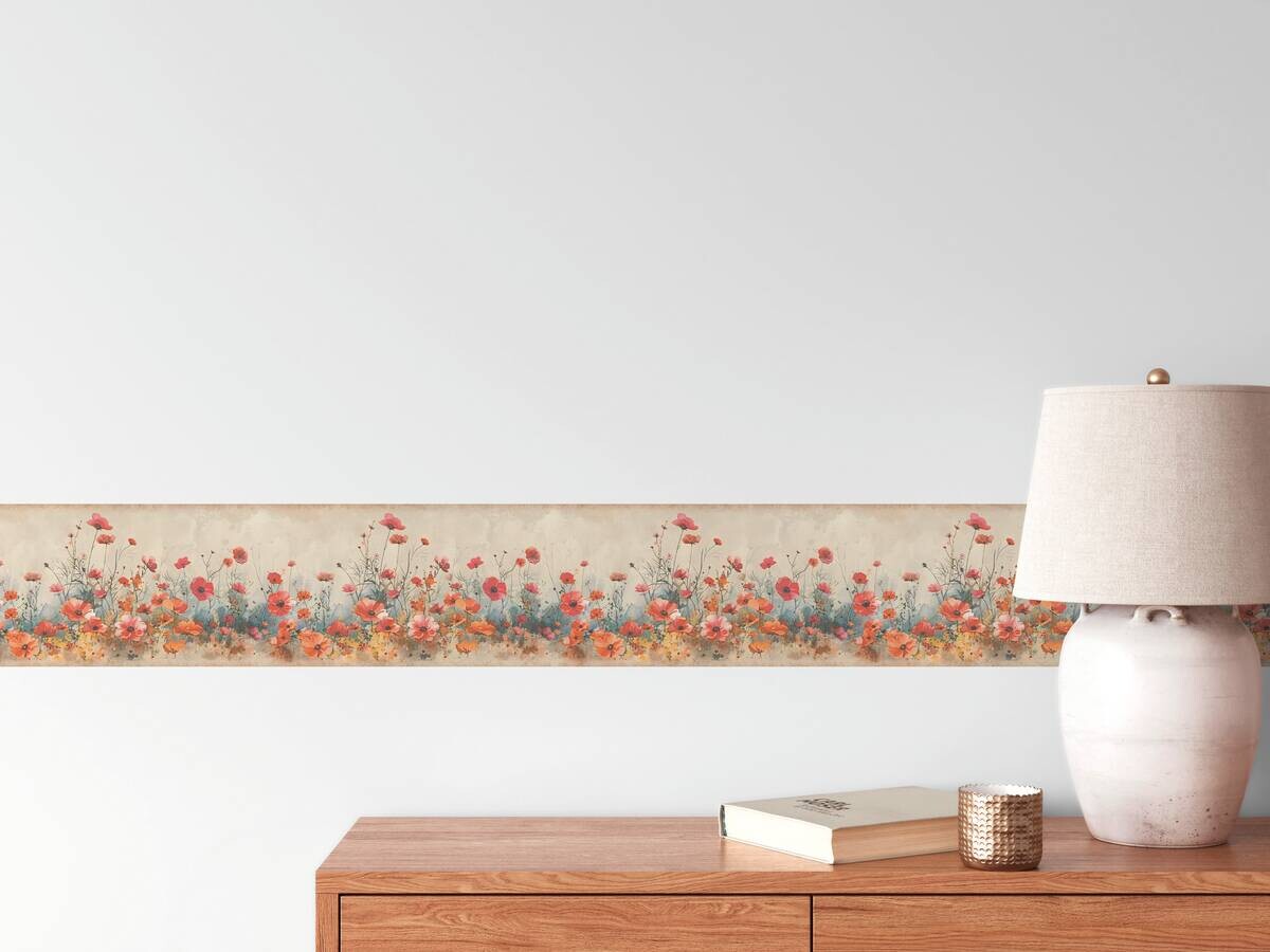 A.S.Creation Bordüre orange beige rot B/H/D: ca. 17x500x6,8 cm