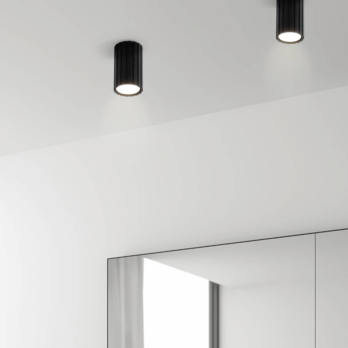 Lamkur Strahler Prisma schwarz Stahl B/H/L: ca. 6,5x10x6,5 cm 1 Brennstellen