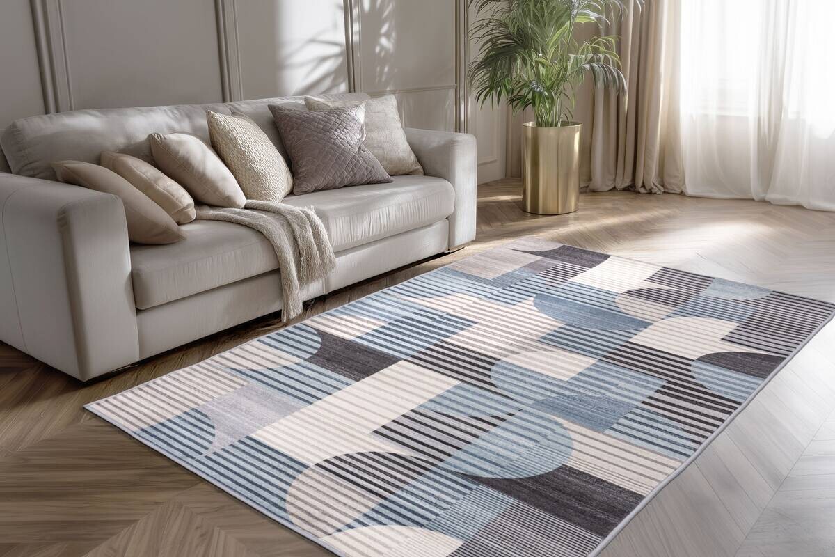 Kayoom Teppich Bluster 425 blau B/L: ca. 120x170 cm