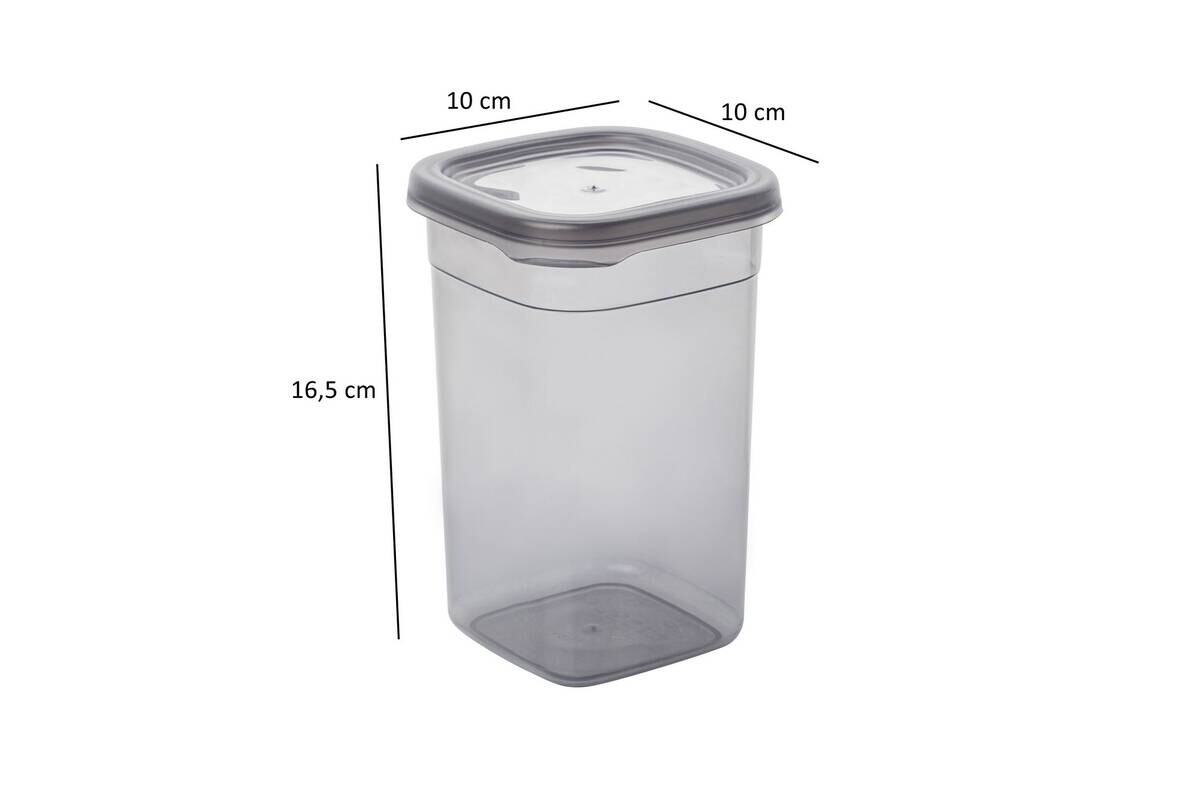 HermiaConcept Vorratsdosenset 12-tlg. anthrazit B/H/T/L/D: ca. 10x16,5x10x10x10 cm