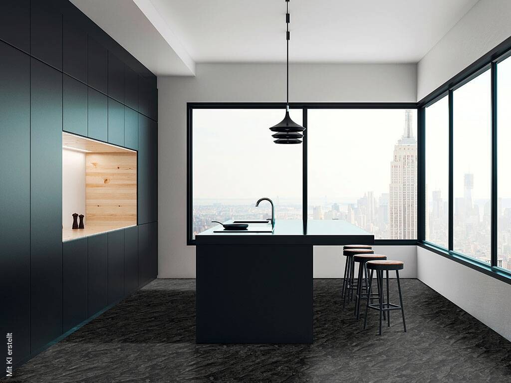 Vinylfliese Black Slate, ca. 1,045 m² im Paket B/L: ca. 45,72x45,72 cm