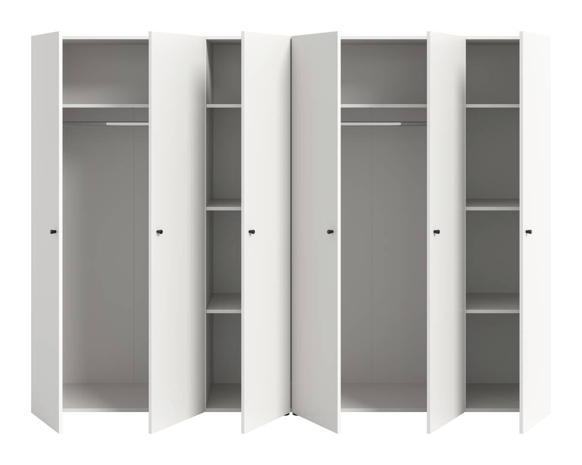 Kleiderschrank DARWIN weiß B/H/T: ca. 240x176x51 cm