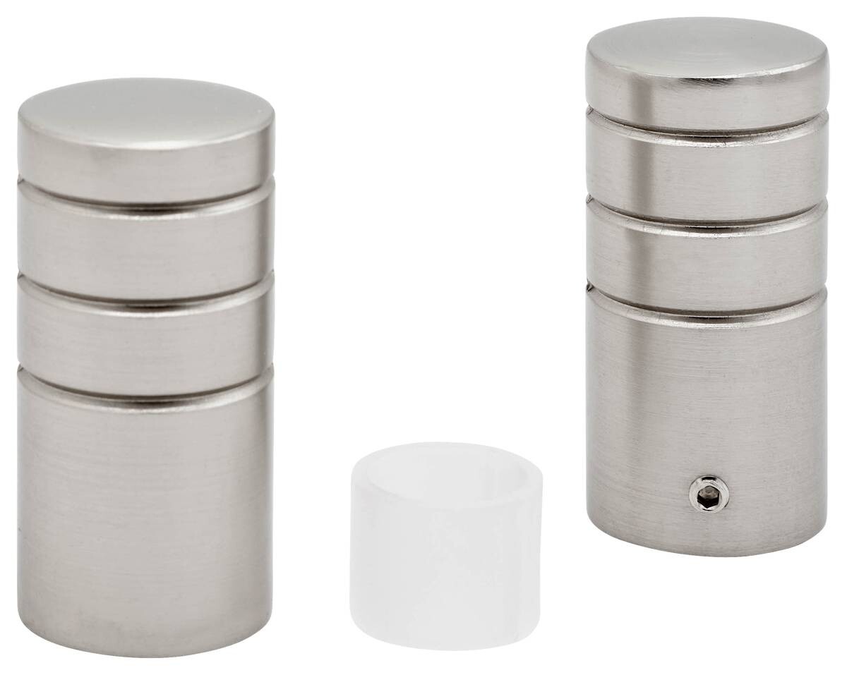 ondeco Endstück rill Edelstahloptik Metall