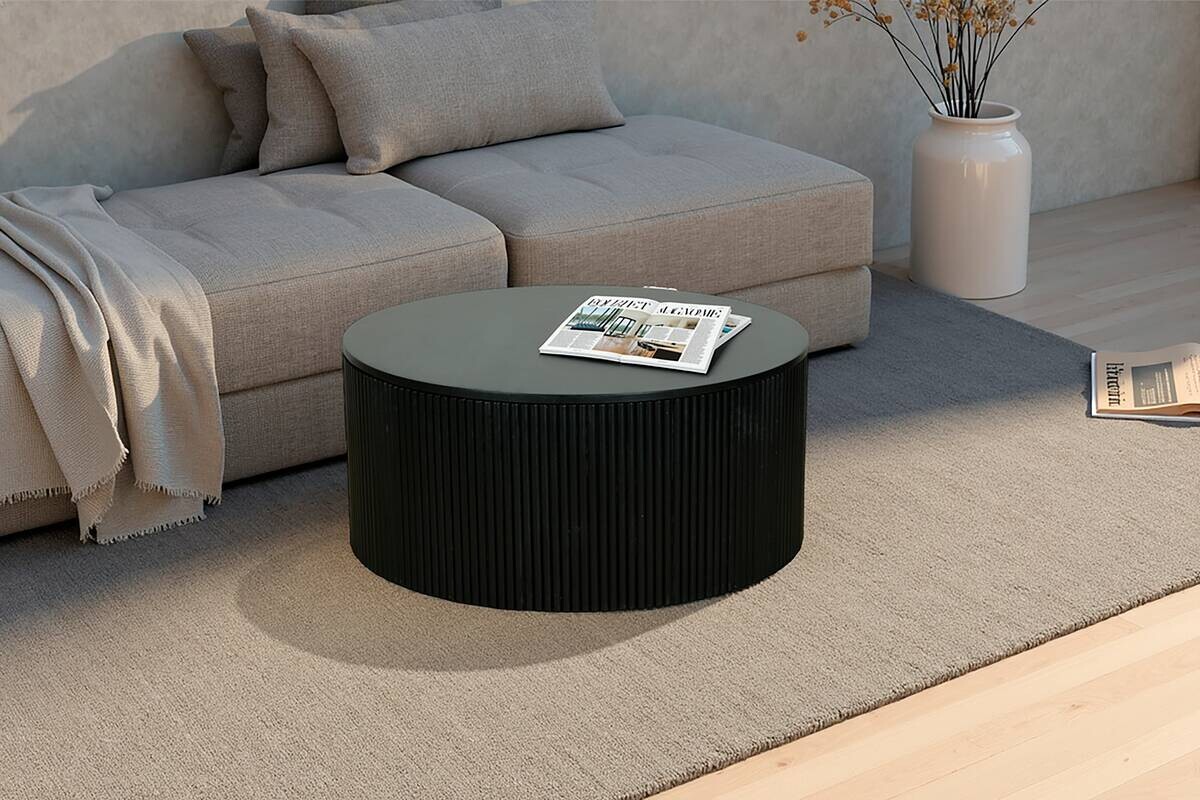 byLIVING Couchtisch OWEN schwarz Mango H/D: ca. 36x80 cm