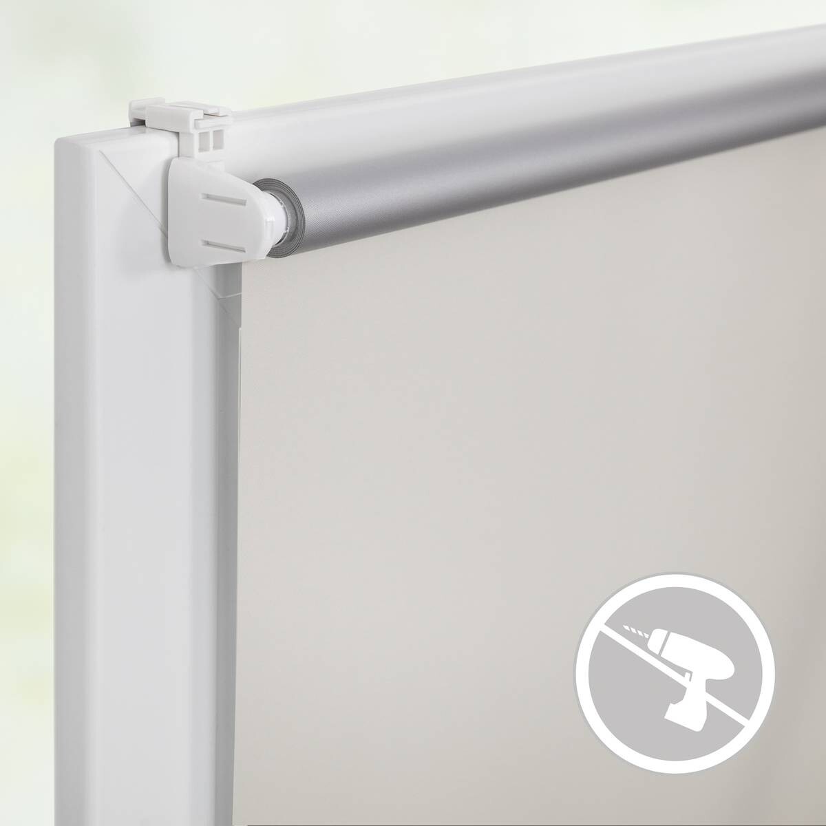 LICHTBLICK Thermo Klebe-/Klemmrollo Verdunklungsqualität creme B/L: ca. 60x150 cm