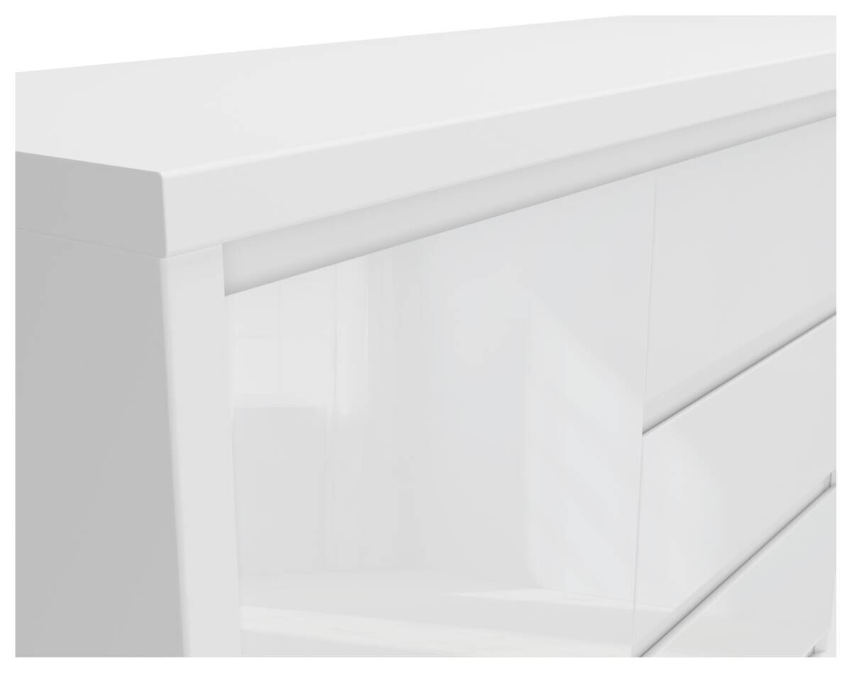 Sideboard Larios weiß matt weiß glänzend B/H/T: ca. 143x91x40 cm