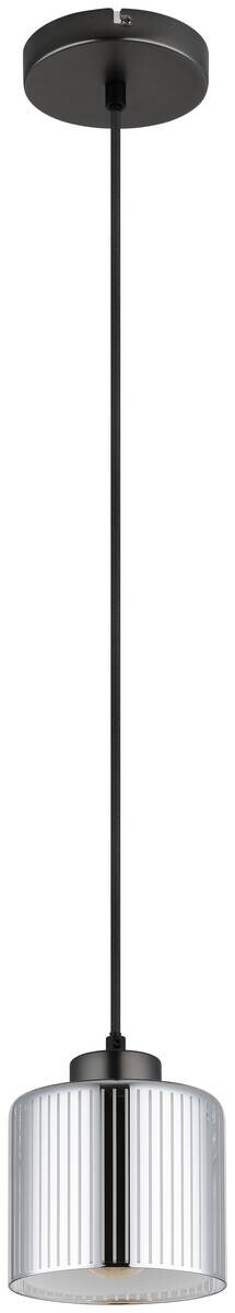 GLOBO Pendelleuchte Metall Glas H/D: ca. 120x14 cm E27 1 Brennstellen