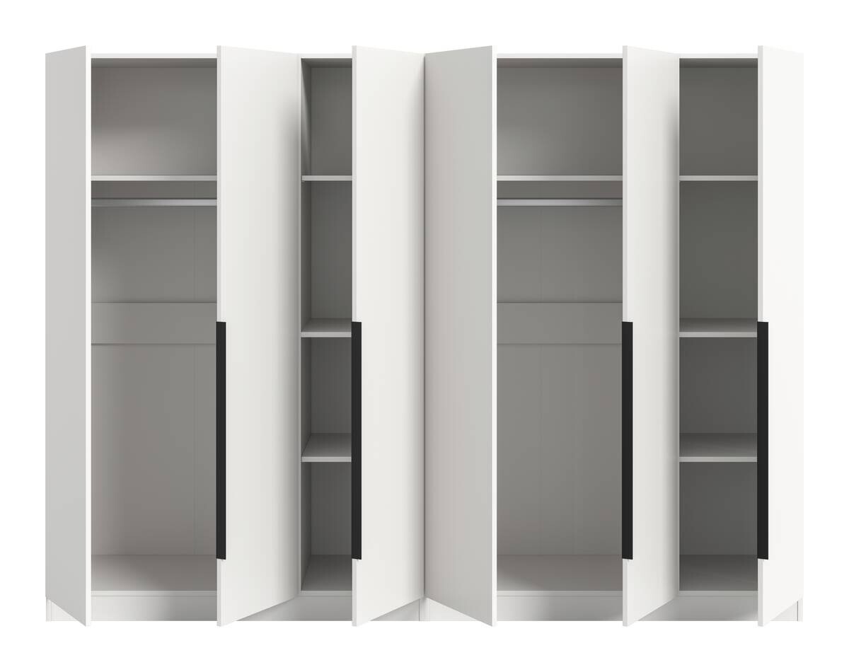 Kleiderschrank KOPENHAGEN weiß B/H/T: ca. 240x181x52 cm