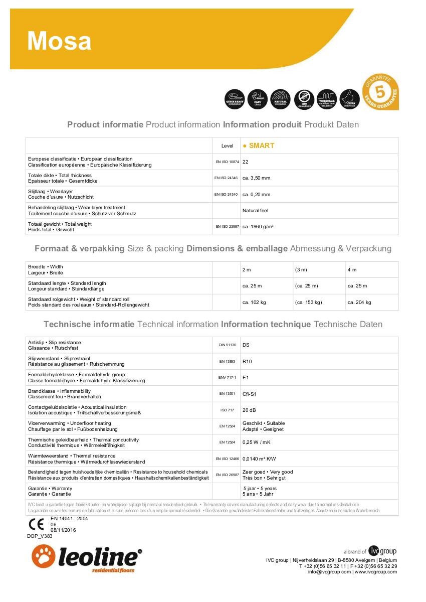 Vinylboden Mosa schwarz Kachel B: ca. 300 cm pro m²