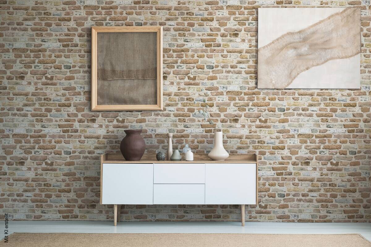 A.S.Creation Vliestapete beige grau B/H/D: ca. 53x1005x8,7 cm