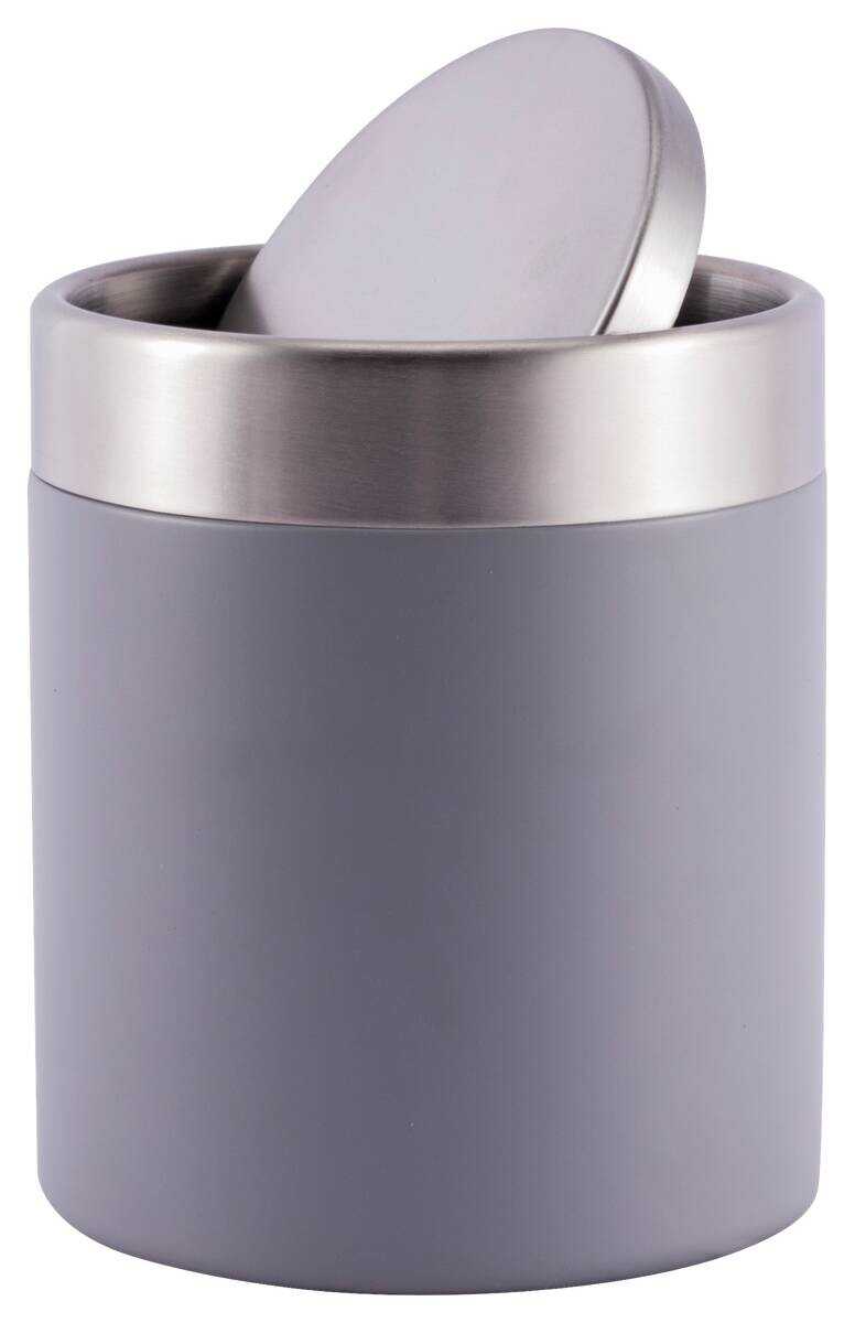 Kosmetikeimer grau Edelstahl ca. 1,58 l