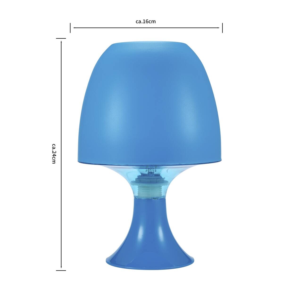 POCOline Tischleuchte Sveta blau Kunststoff H: ca. 24 cm E14 1 Brennstellen