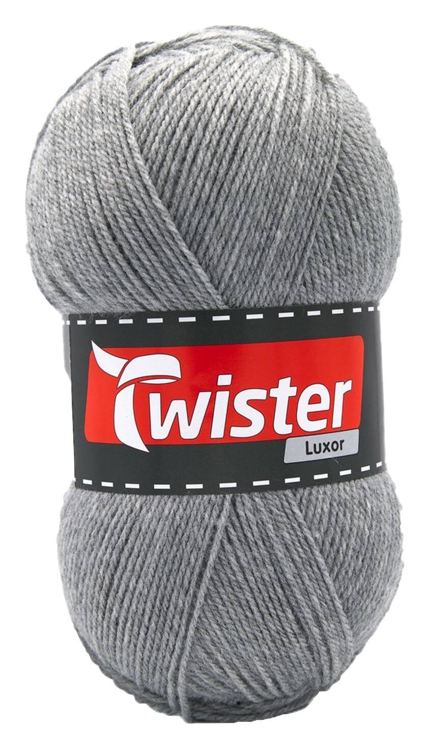 Twister Handstrickgarn Luxor grau L: ca. 52500 cm