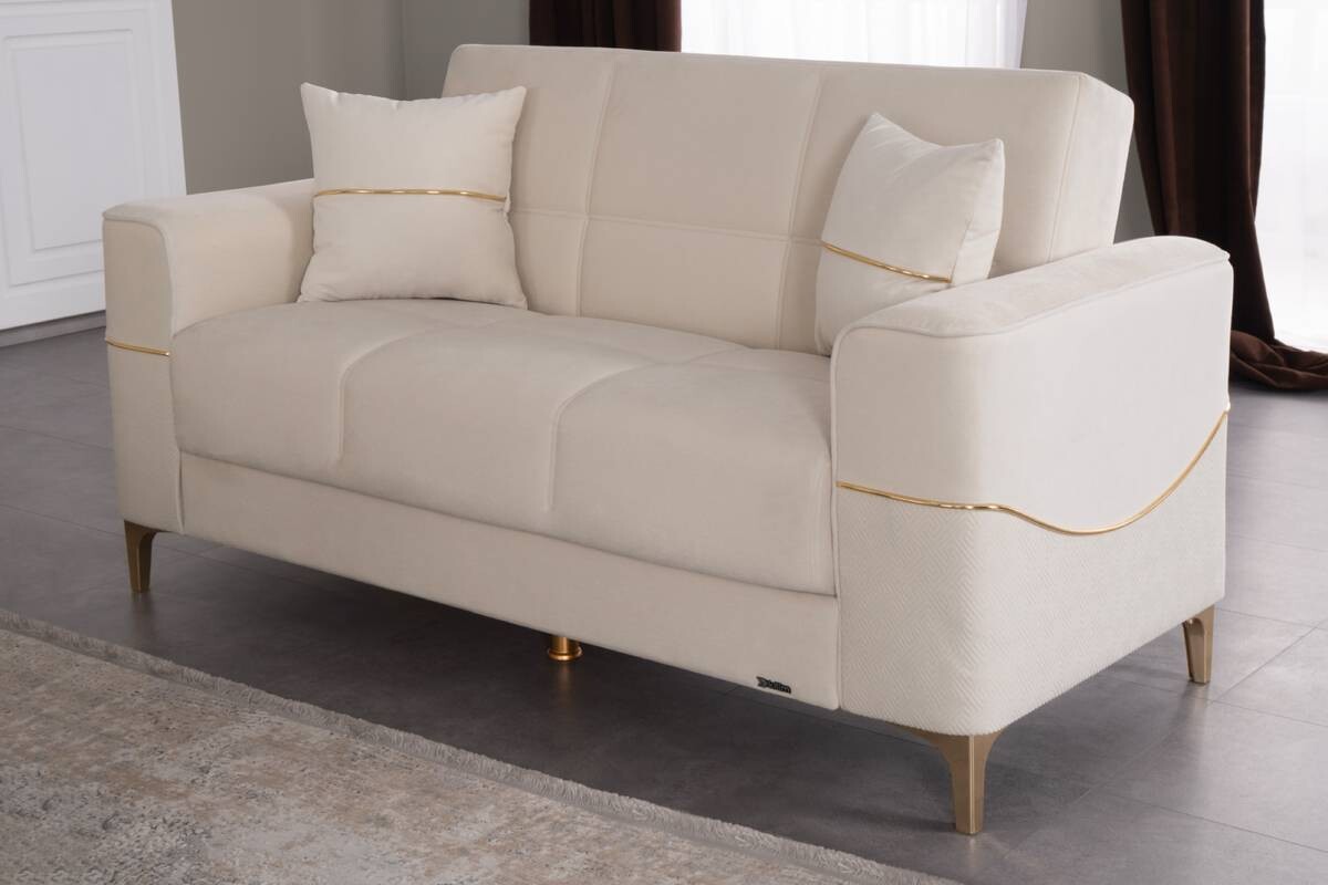 Sofa 3-2-1 Salda beige Microfaser
