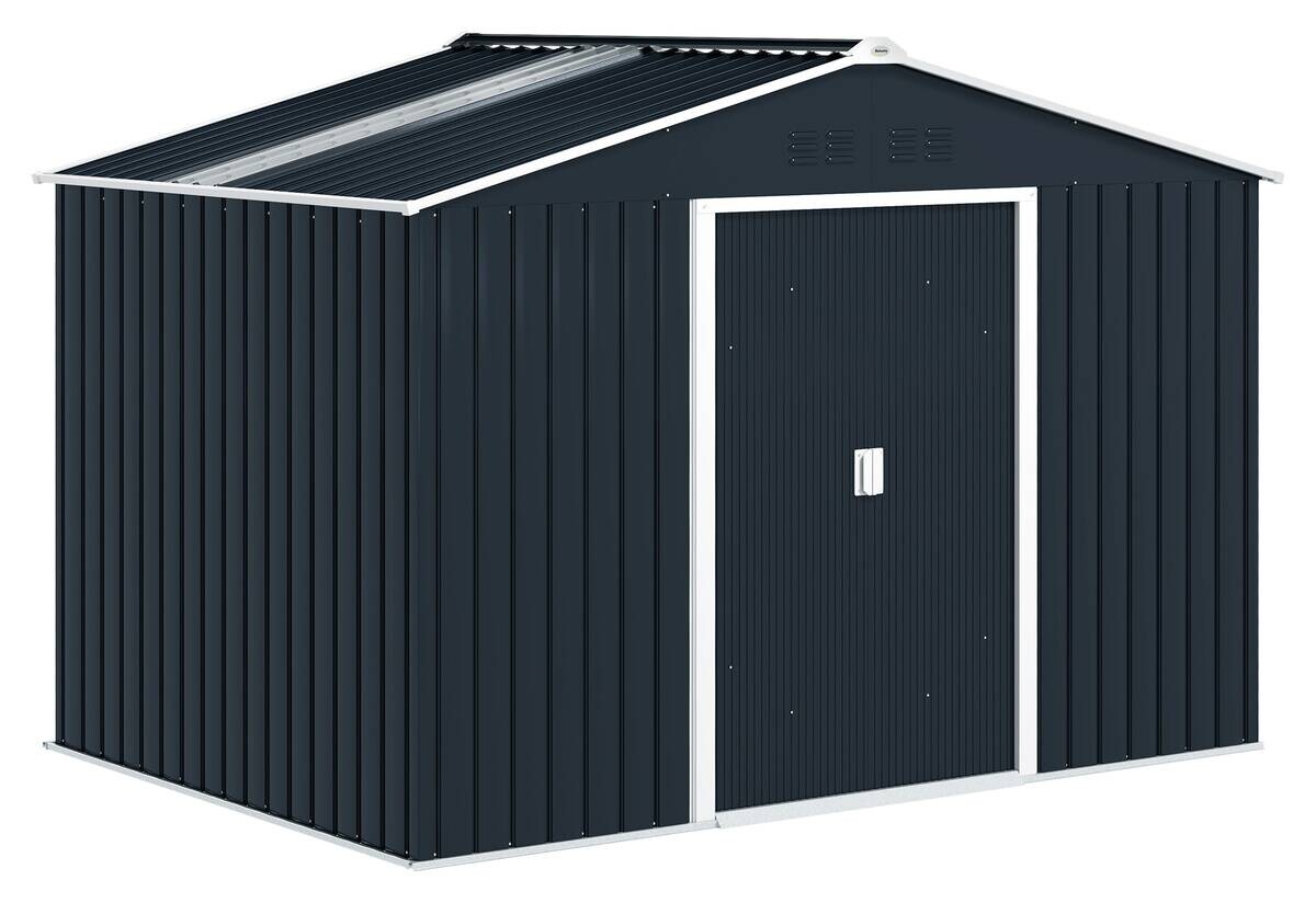 Outsunny Gartenhaus dunkelgrau B/H/L: ca. 195x192x277 cm