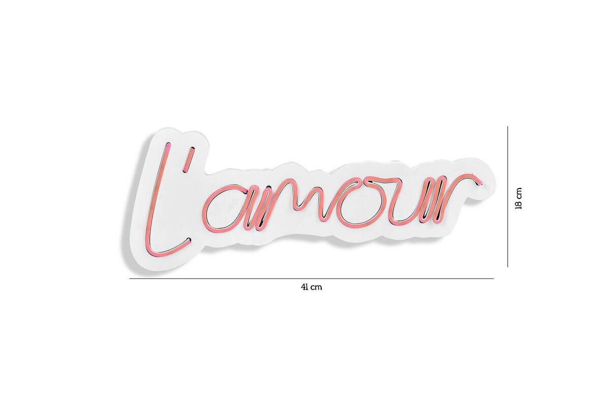 Opviq LED-Wandleuchte rosa PVC B/H/T/L: ca. 41x18x2x41 cm