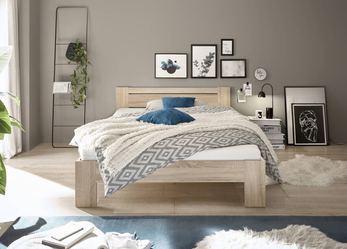 Futonbett Cannes Eiche Sonoma Nachbildung Liegefläche B/L: ca. 140x200 cm