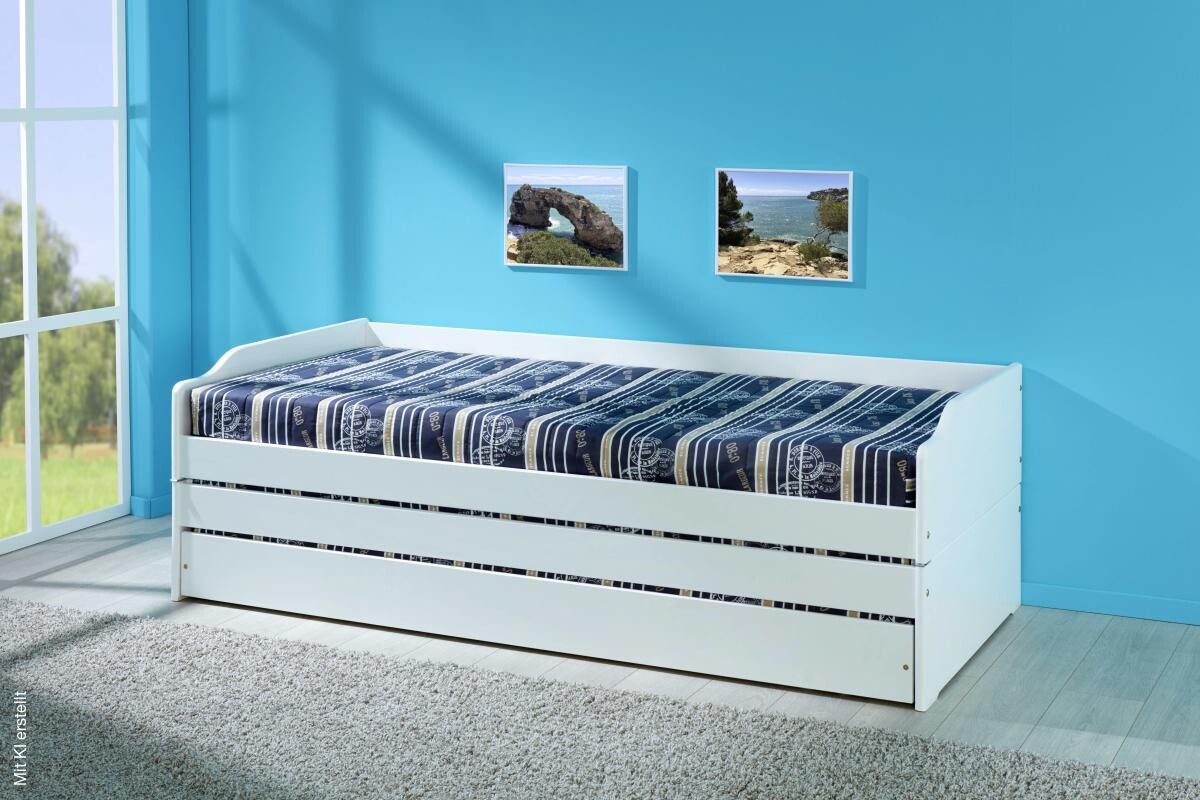 Funktionsbett Lotar weiß Liegefläche B/L: ca. 90x200 cm