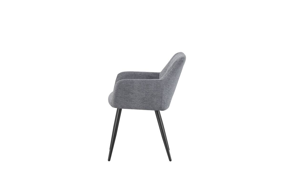 Stuhl BELLA, 2er Set anthrazit Stoff B/H/T: ca. 55x82x62 cm