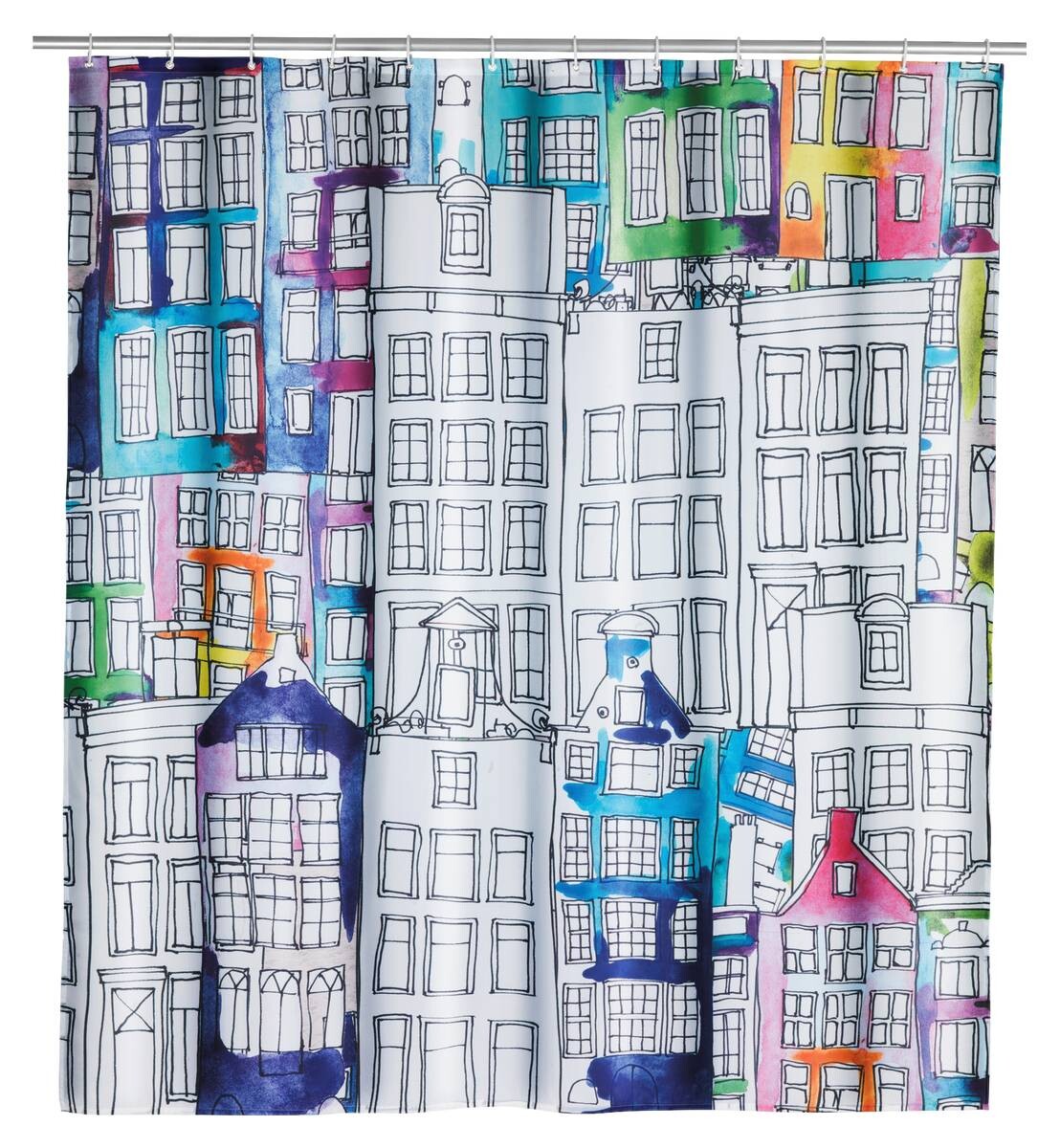 WENKO Duschvorhang Polyester B/H: ca. 180x200 cm