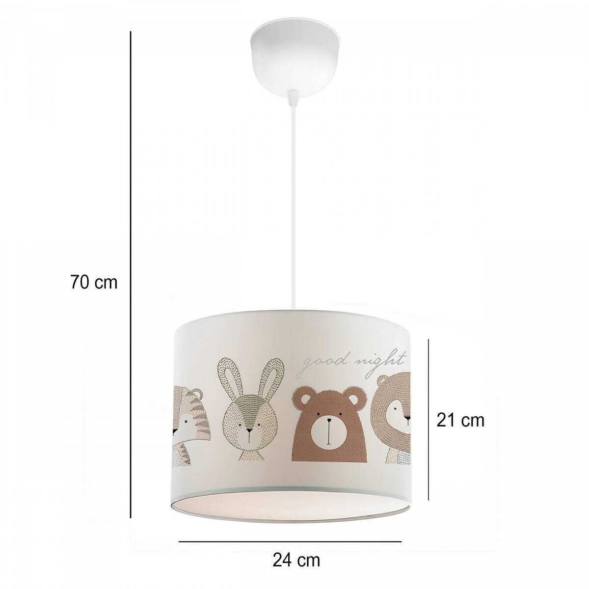 Opviq Pendelleuchte mehrfarbig Stoff B/H/T/L/D: ca. 24x70x24x24x24 cm E27 1 Brennstellen