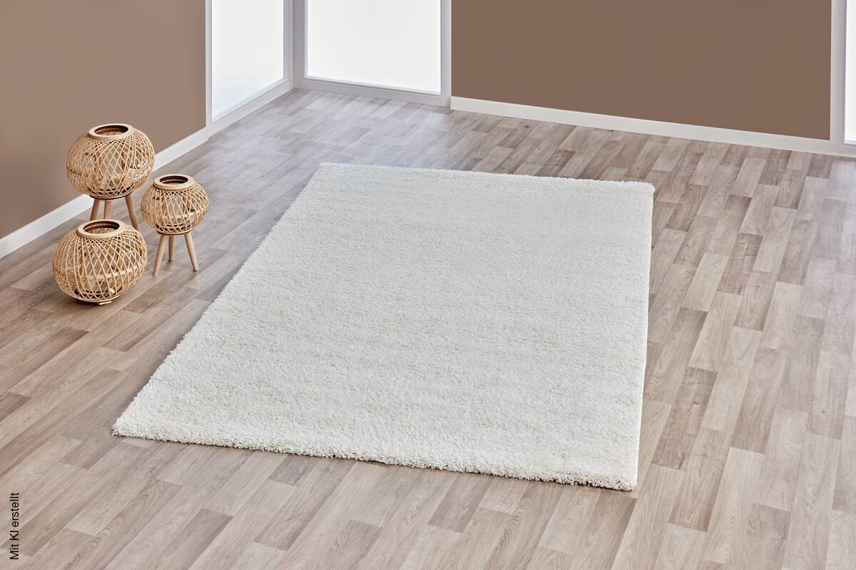 Hochflorteppich Smile beige B/L: ca. 80x150 cm