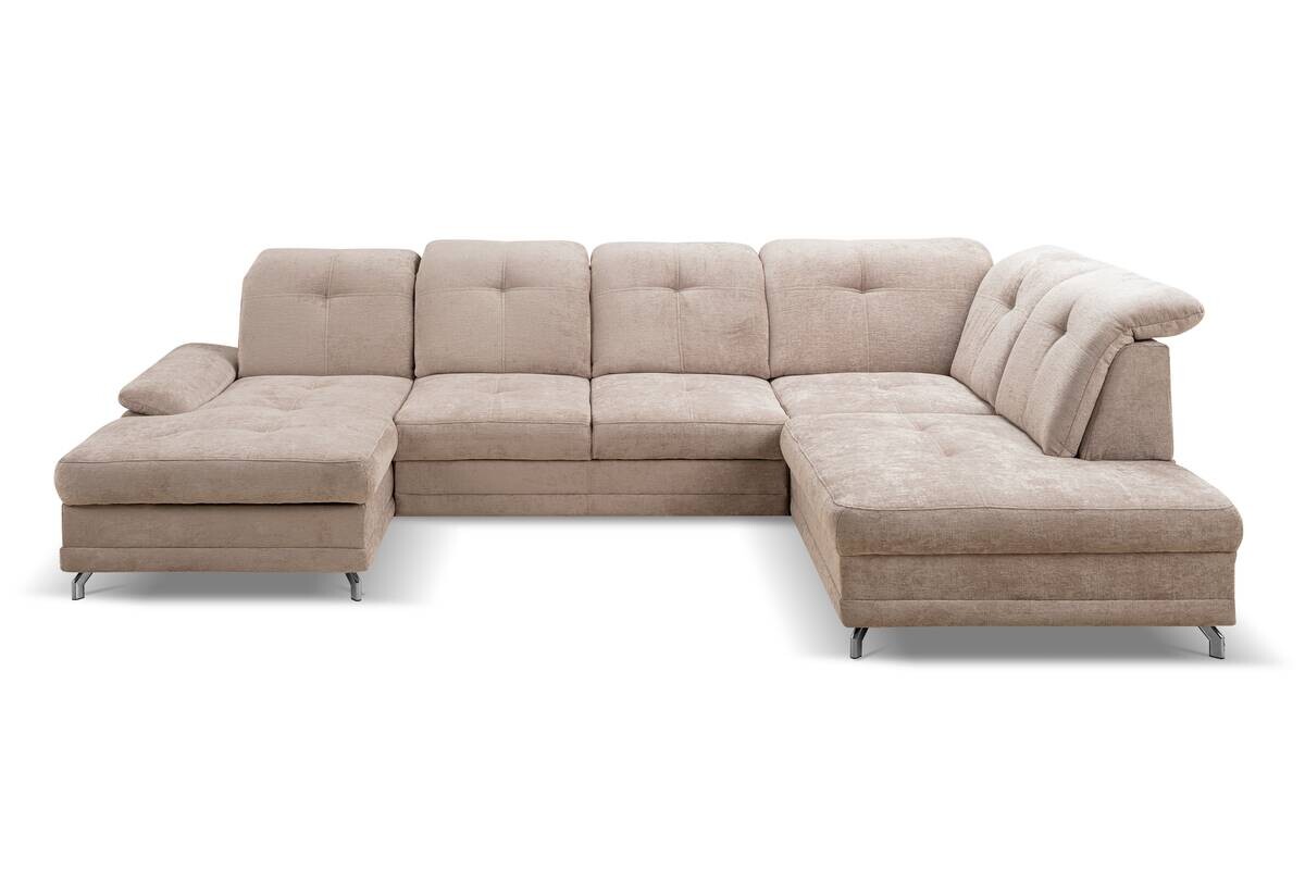 Wohnlandschaft Kendo grau Microfaser B/H/T: ca. 337x105x172 cm