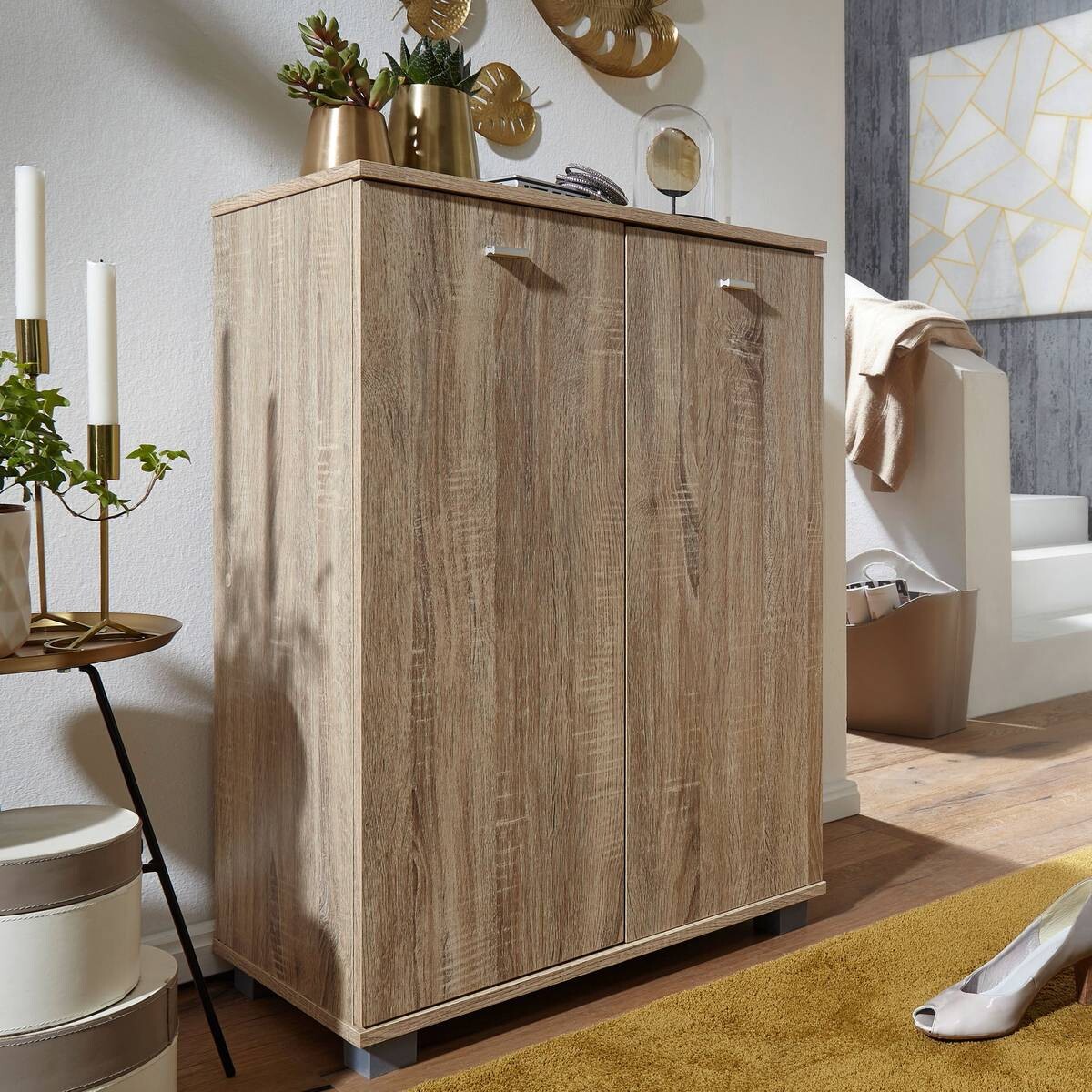 Schuhschrank Sonoma Nachbildung B/H/T: ca. 35x90x60 cm